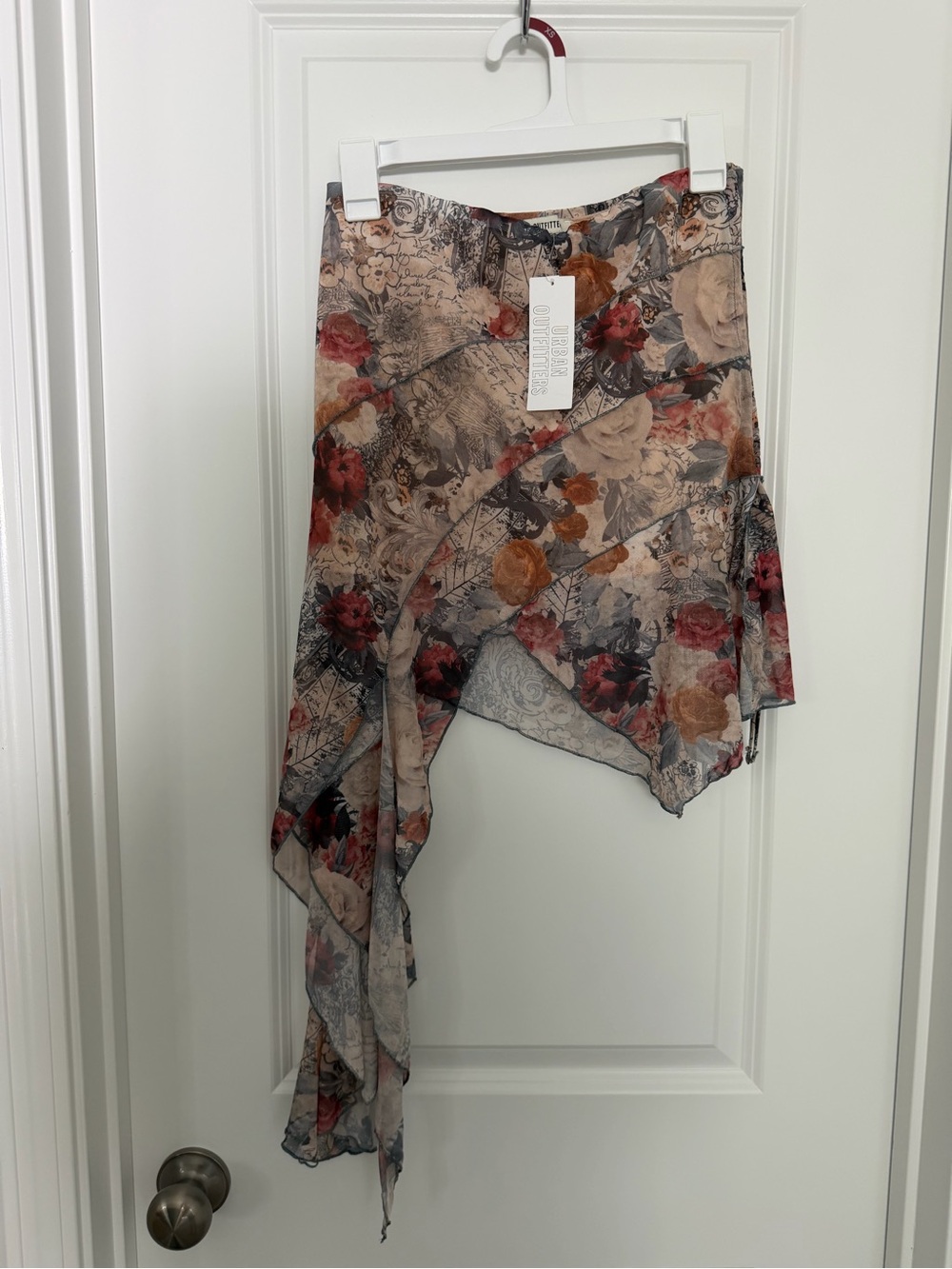 Urban Outfitters Asymmetrical Floral Skirt